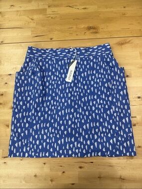 Chico’s Zenergy UPF Neema Pebble Pocket Skort Blue White Size 00 US 2 Pockets
